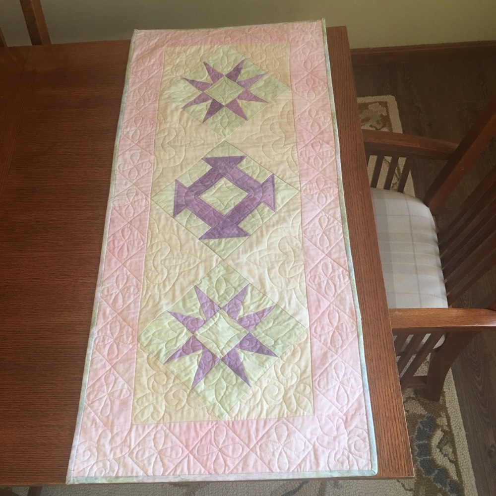 Dining table runner.